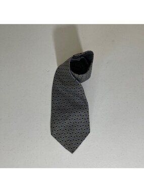 Paolo By Paolo Gucci Dress Suit Necktie Horsebit Link 100% Silk Silver Gold